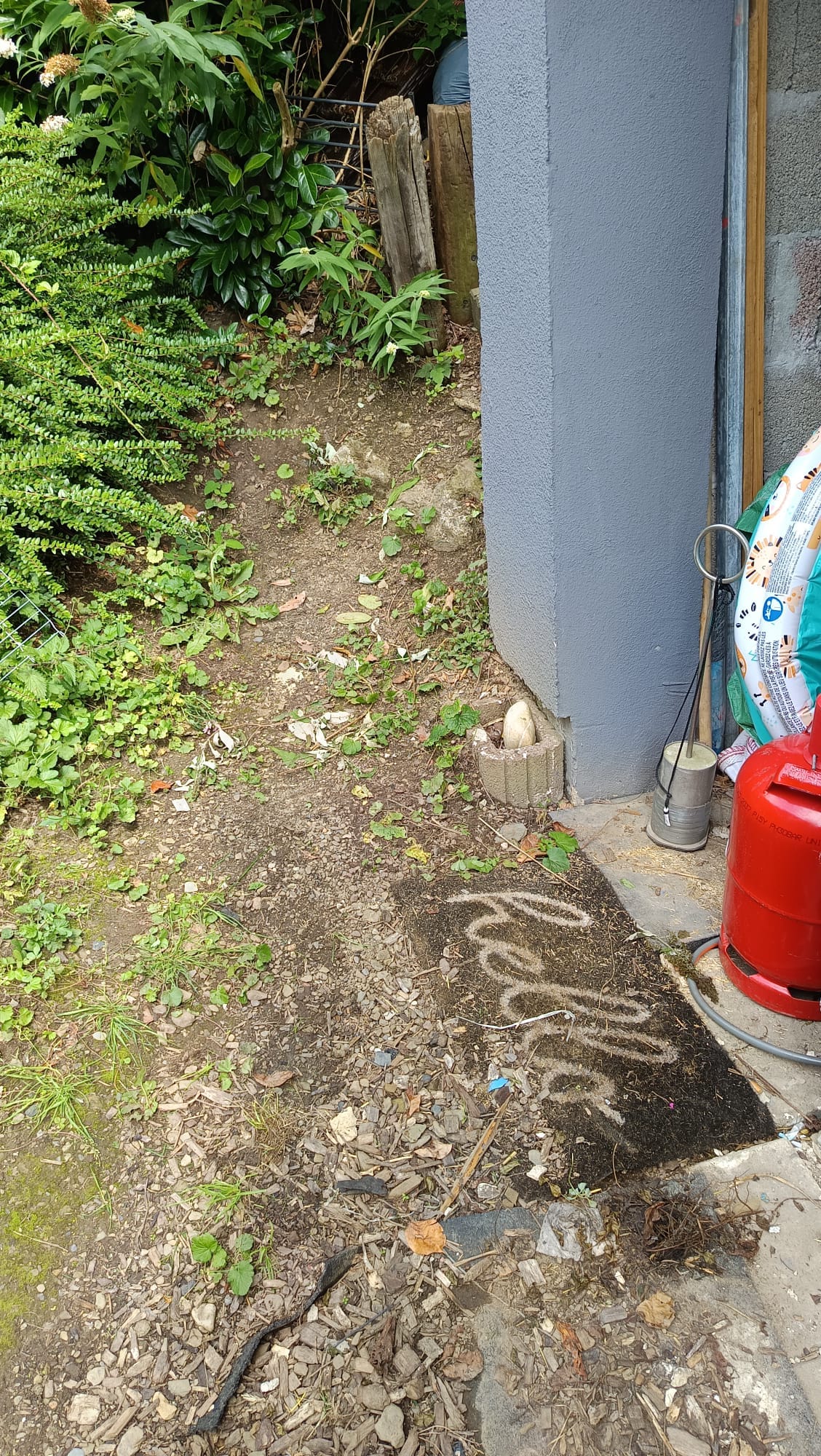Vorbereiteter Arbeitsbereich auf einer Baustelle